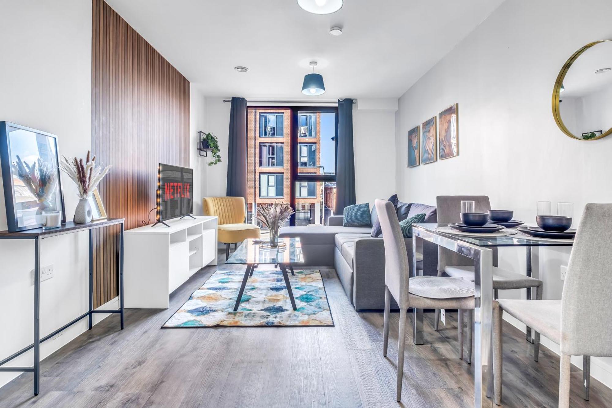 City Centre Emerald Escape - Sleeps-6, 2Beds & 2Baths , Netflix , Free Internet 伯明翰 外观 照片